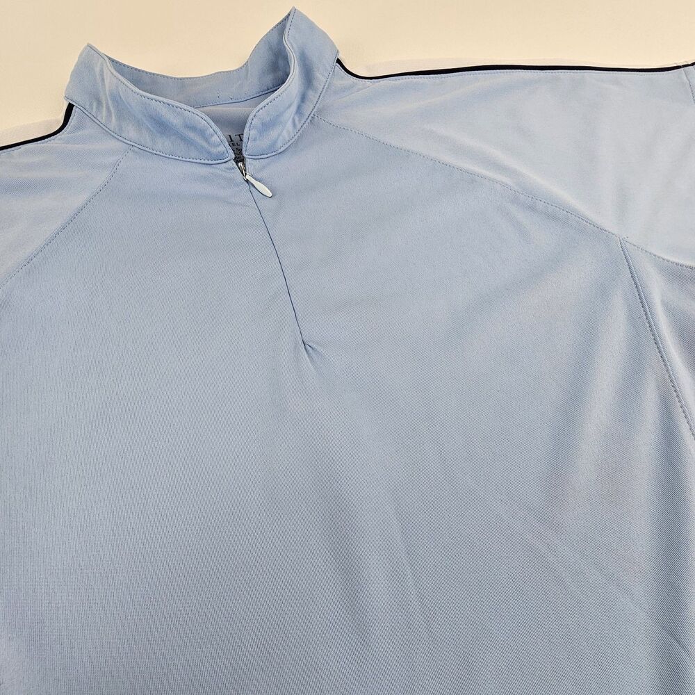 Acuity Apparel Womens L Quarter Zip Golf Shirt Blue Performance Made in Canada